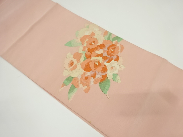 JAPANESE KIMONO / VINTAGE NAGOYA OBI / TSUZURE / WOVEN FLORAL PLANTS